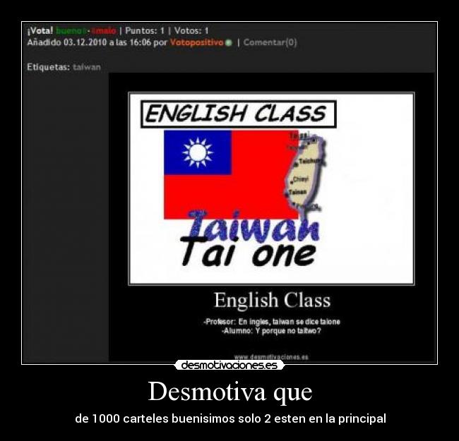 Desmotiva que -