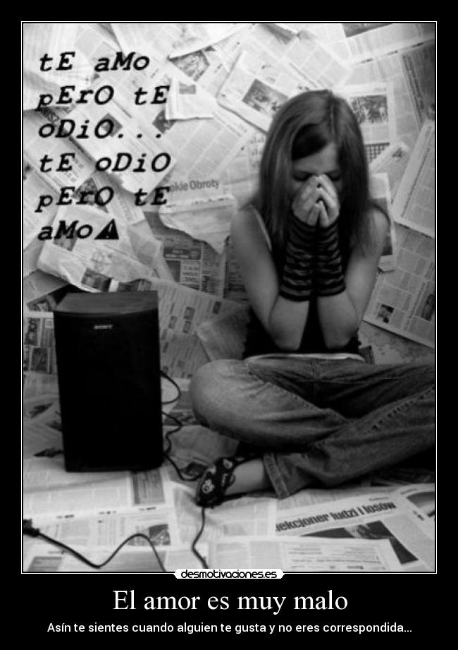 carteles amor tristeza desmotivaciones