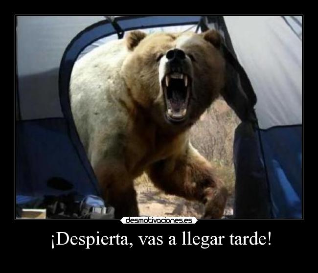 ¡Despierta, vas a llegar tarde! -