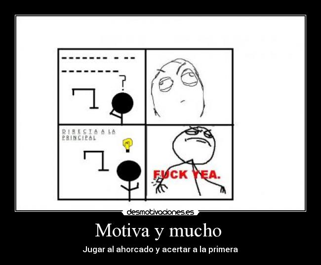 Motiva y mucho - Jugar al ahorcado y acertar a la primera