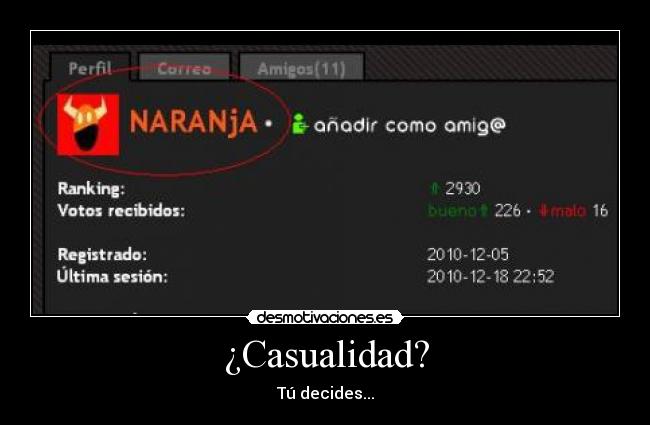 ¿Casualidad? -