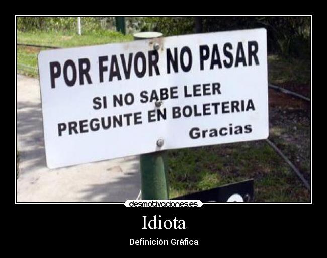 Idiota - Definición Gráfica