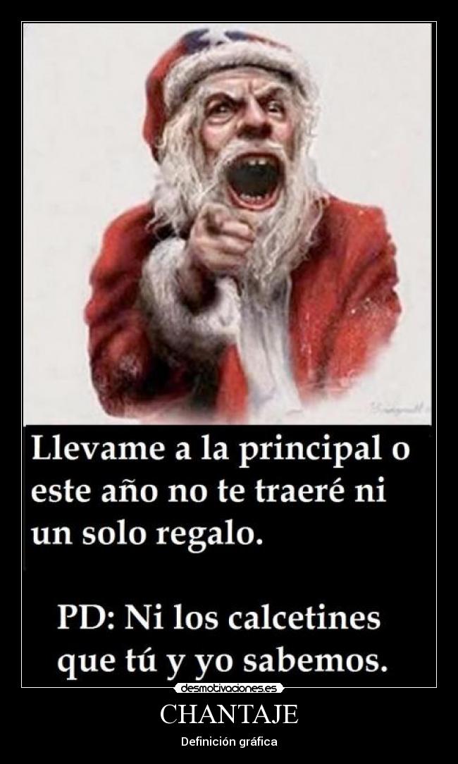 CHANTAJE - Definición gráfica