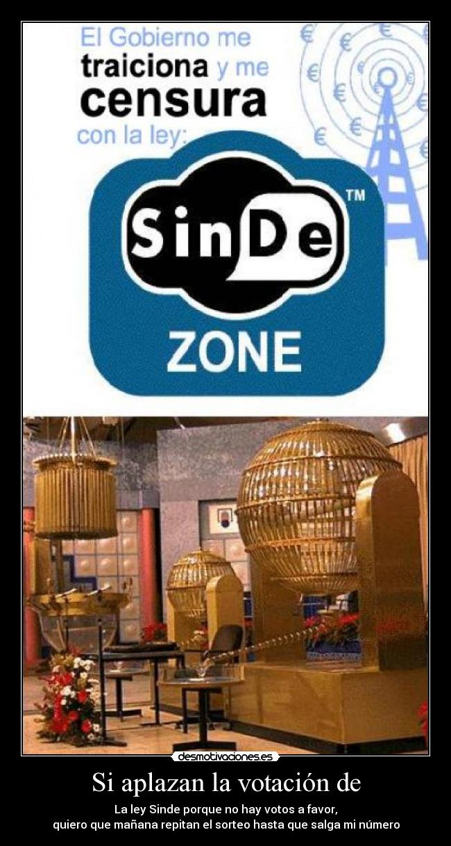 carteles sinde loteria pilitica espana desmotivaciones