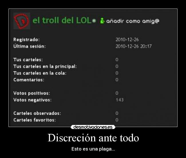 Discreción ante todo -
