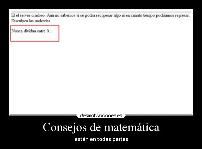 Consejos de matemática - están en todas partes