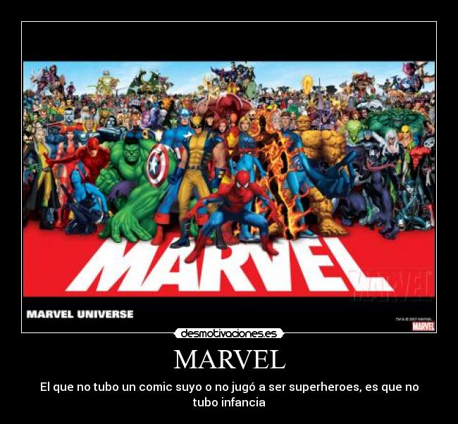 MARVEL - El que no tubo un comic suyo o no jugó a ser superheroes, es que no tubo infancia