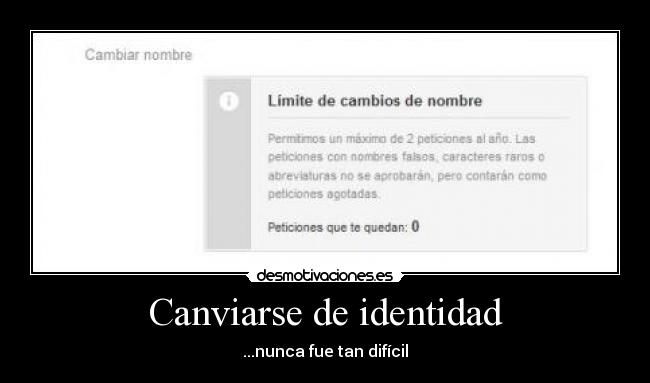 Canviarse de identidad - 