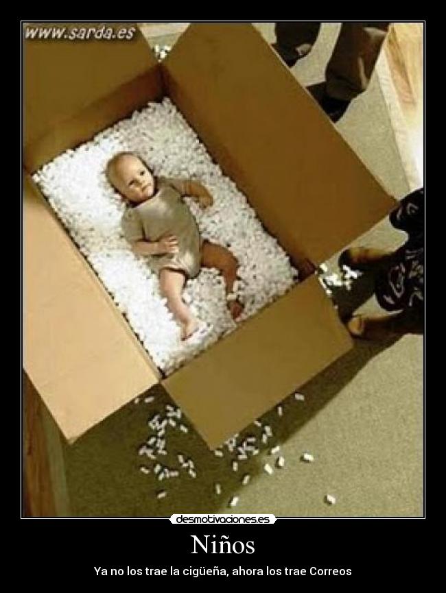 Niños - Ya no los trae la cigüeña, ahora los trae Correos