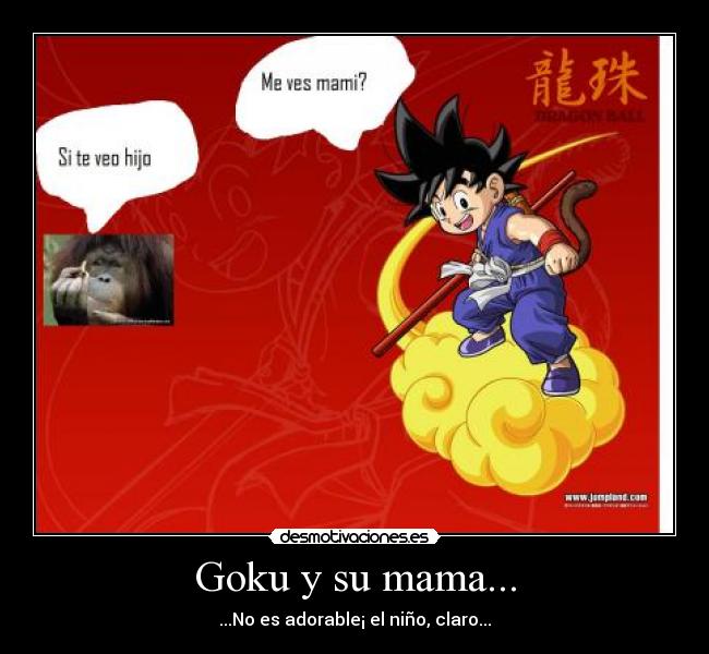 Goku y su mama... - ...No es adorable¡ el niño, claro...