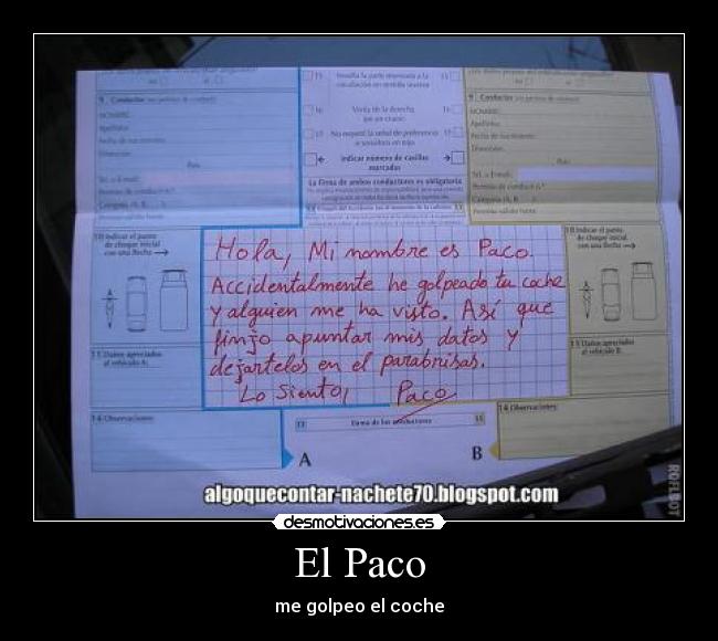 carteles paco coche desmotivaciones