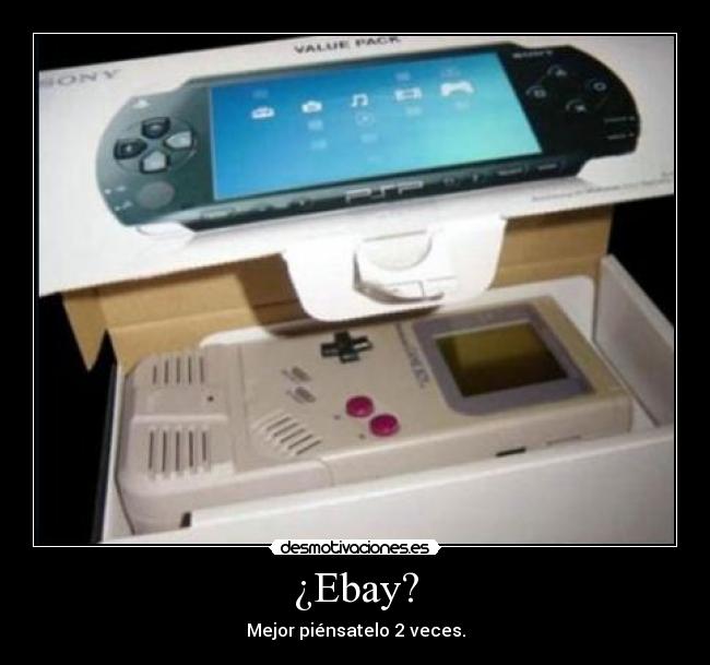 carteles ebay psp game boy desmotivaciones