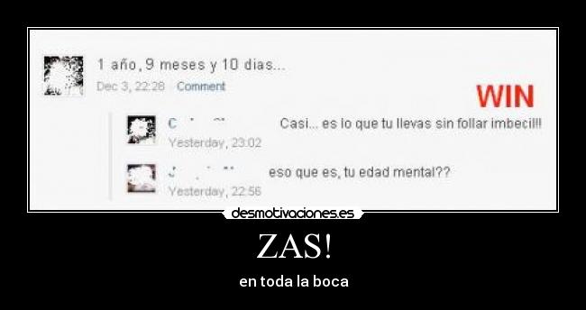 ZAS! - en toda la boca