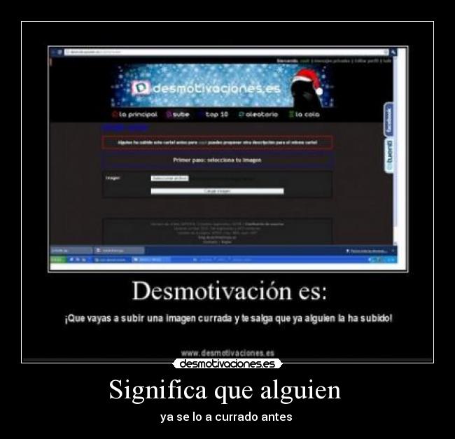 Significa que alguien -