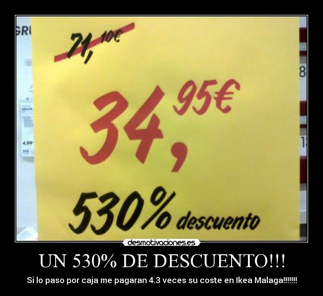 UN 530% DE DESCUENTO!!! -
