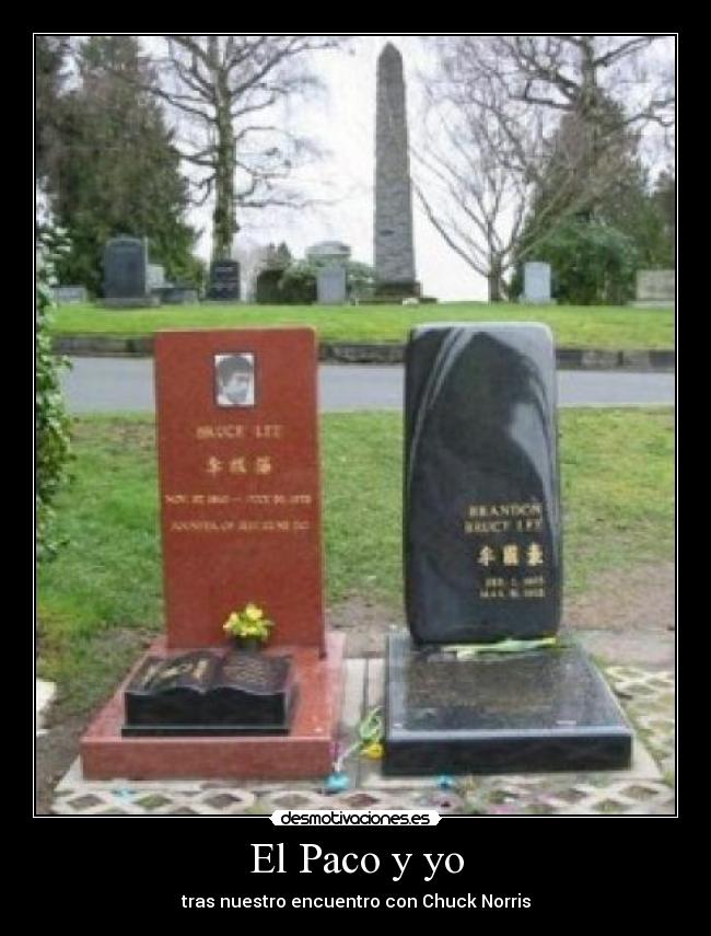 El Paco y yo - tras nuestro encuentro con Chuck Norris