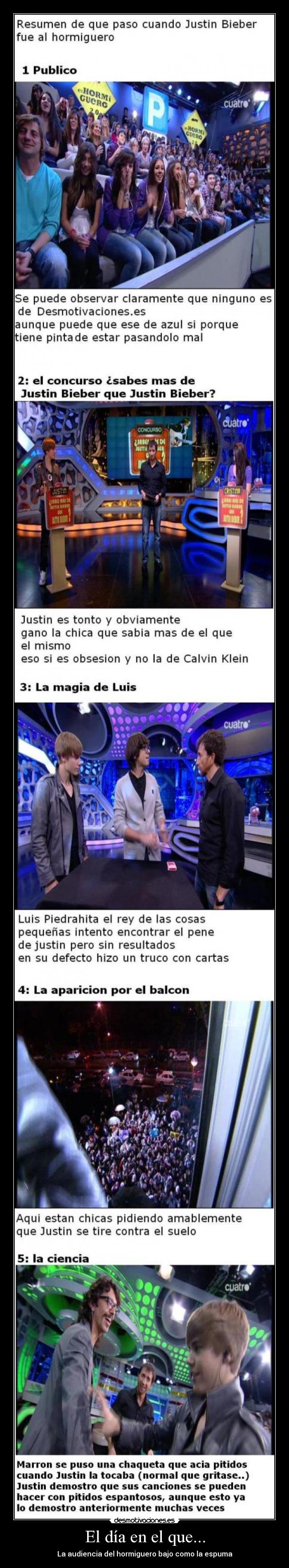 El día en el que... - La audiencia del hormiguero bajo como la espuma