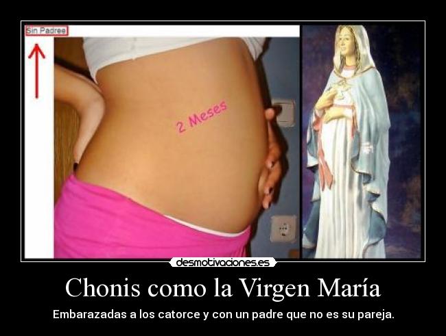 carteles chonis como virgen maria desmotivaciones