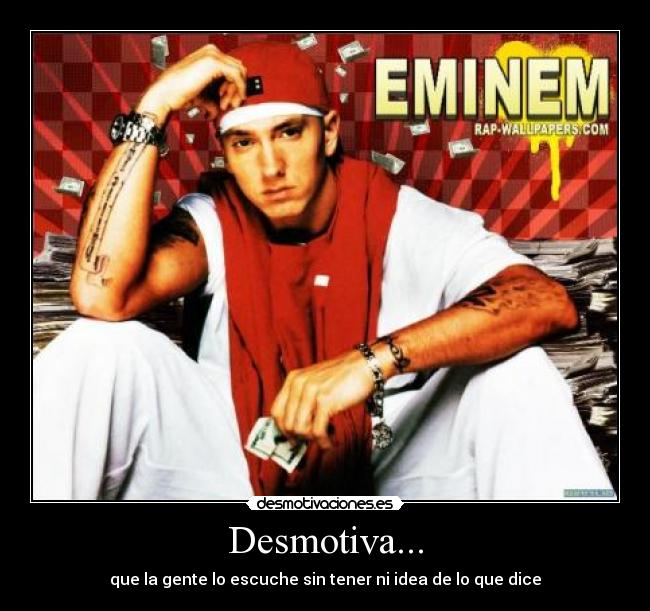 carteles eminem rap desmotivaciones