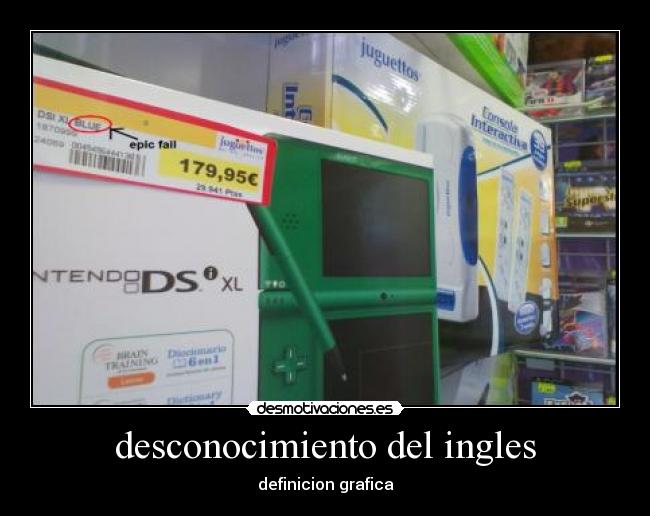 desconocimiento del ingles -