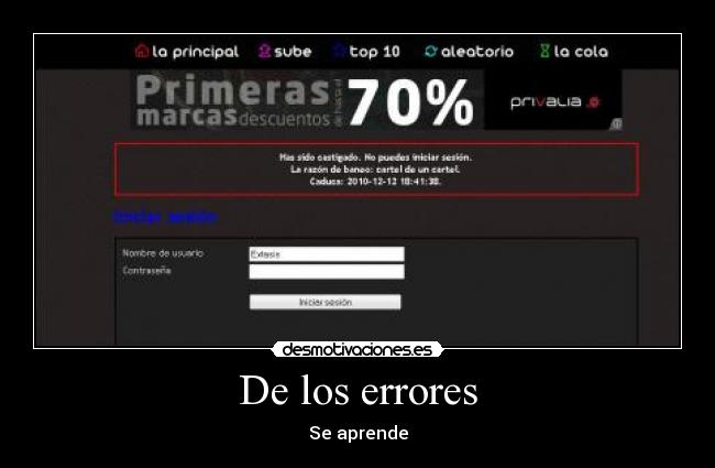 De los errores - Se aprende