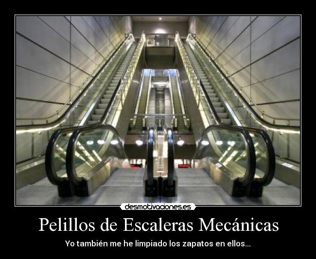 Pelillos de Escaleras Mecánicas - Yo también me he limpiado los zapatos en ellos...