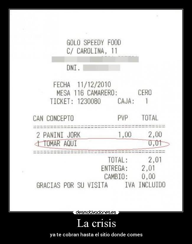La crisis -