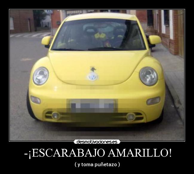 -¡ESCARABAJO AMARILLO! - ( y toma puñetazo )