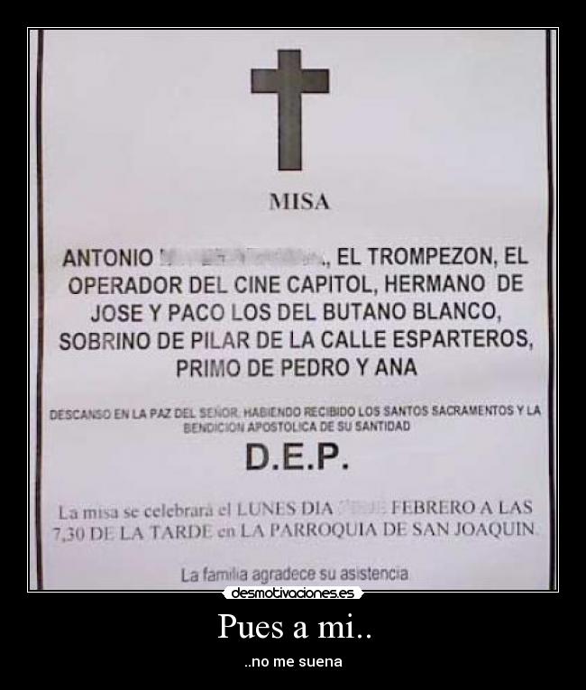 Pues a mi.. - ..no me suena