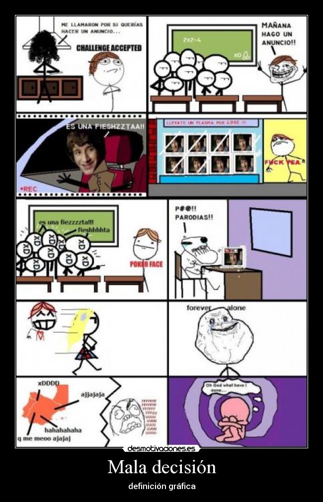 Mala decisión - definición gráfica