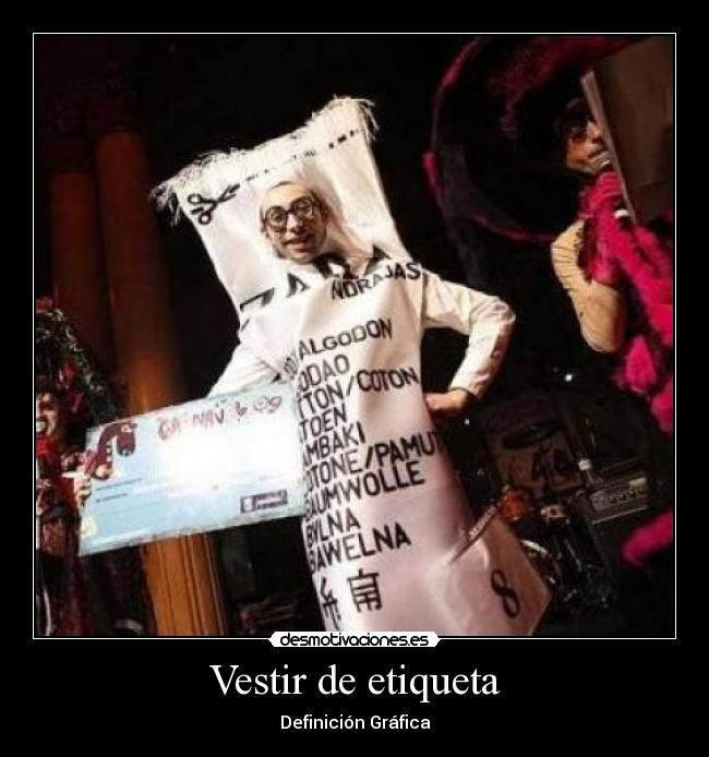 Vestir de etiqueta - Definición Gráfica