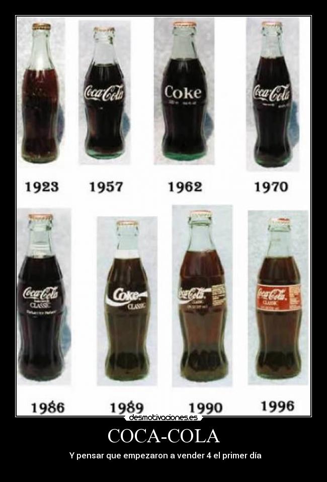 COCA-COLA - Y pensar que empezaron a vender 4 el primer día