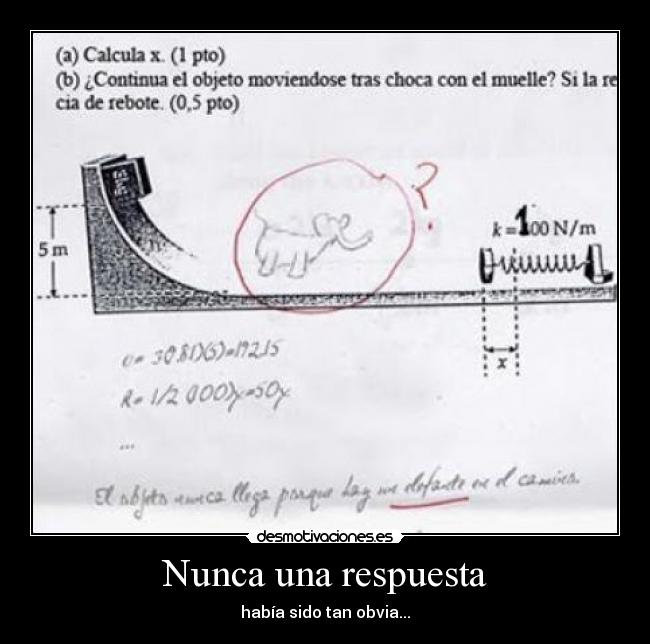 Nunca una respuesta -