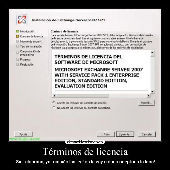 carteles terminos licencia desmotivaciones