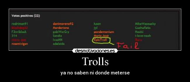 Trolls - ya no saben ni donde meterse