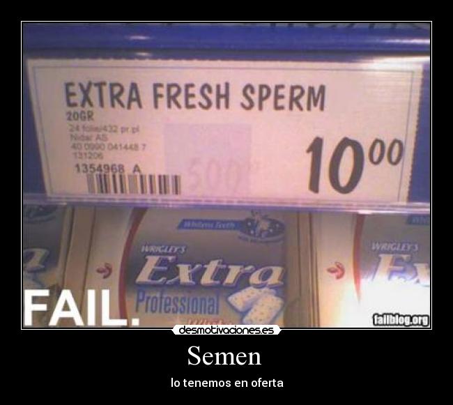 Semen  - lo tenemos en oferta