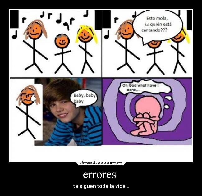 carteles erores justin desmotivaciones