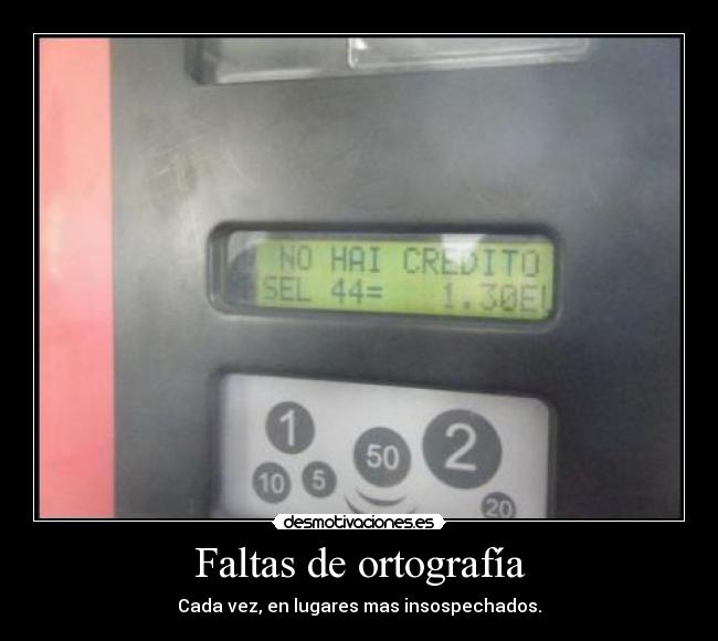 Faltas de ortografía - Cada vez, en lugares mas insospechados.