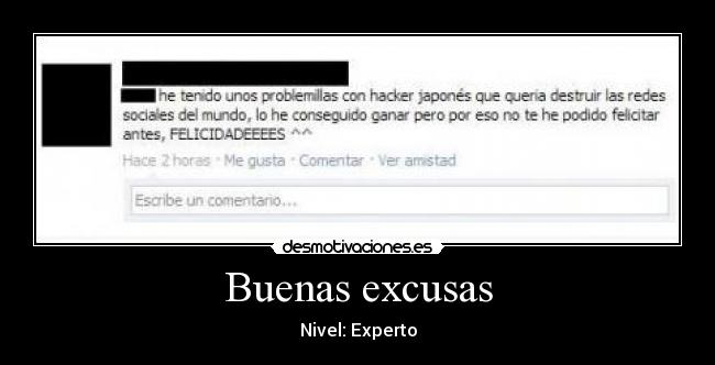 Buenas excusas -