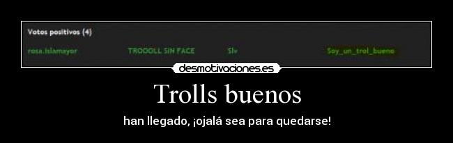 Trolls buenos - han llegado, ¡ojalá sea para quedarse!