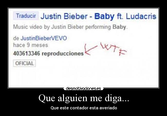 Que alguien me diga... - Que este contador esta averiado