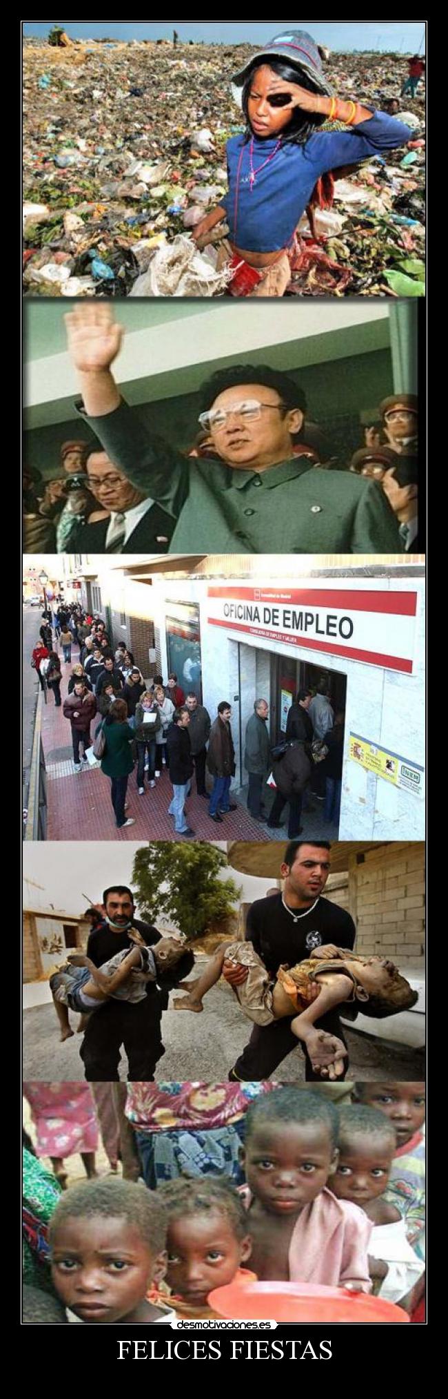 carteles felices fiestas desmotivaciones