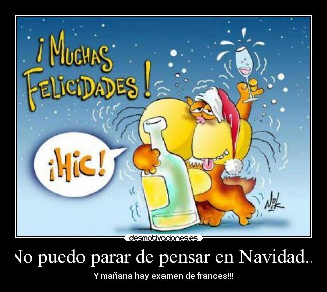 No puedo parar de pensar en Navidad... - Y mañana hay examen de frances!!!