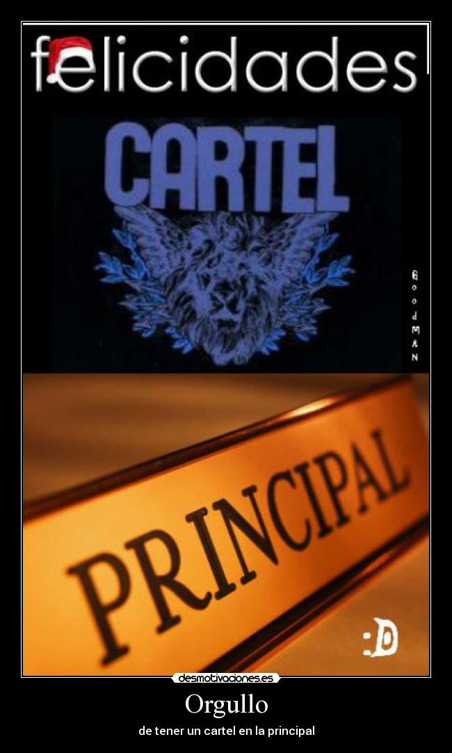 Orgullo - de tener un cartel en la principal