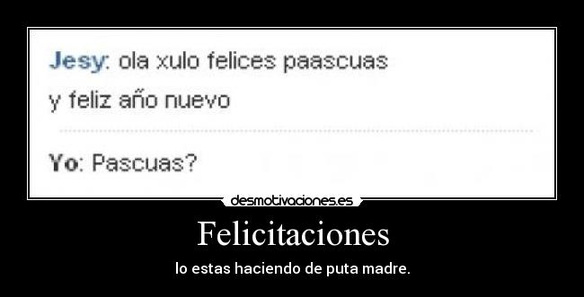 Felicitaciones -