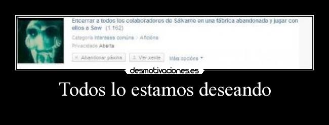 Todos lo estamos deseando -