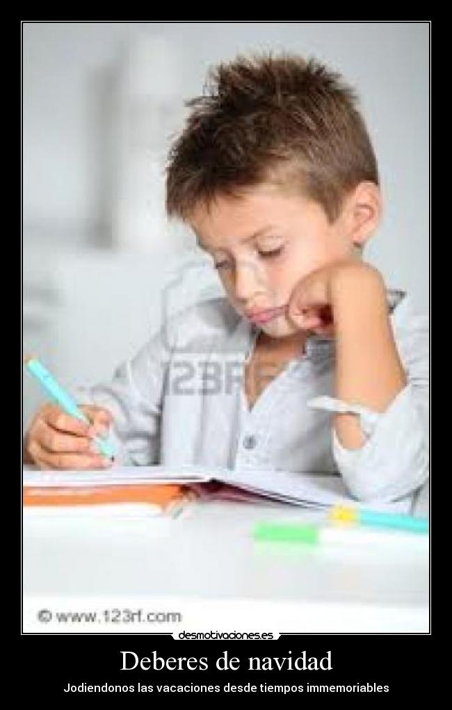 carteles navidad deberes navidad desmotivaciones