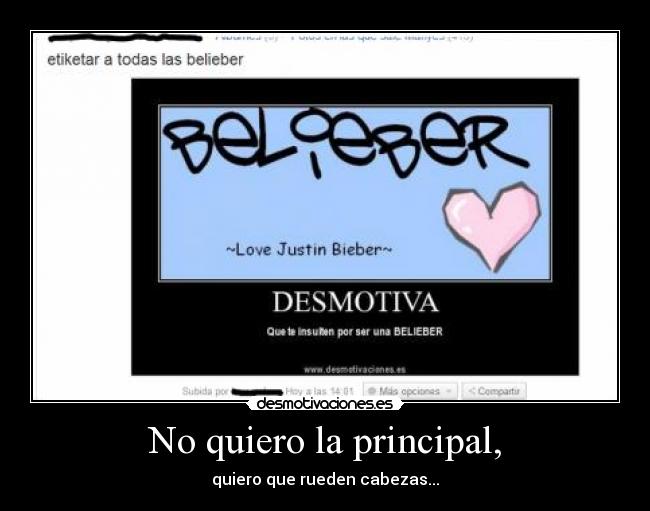 No quiero la principal, - 