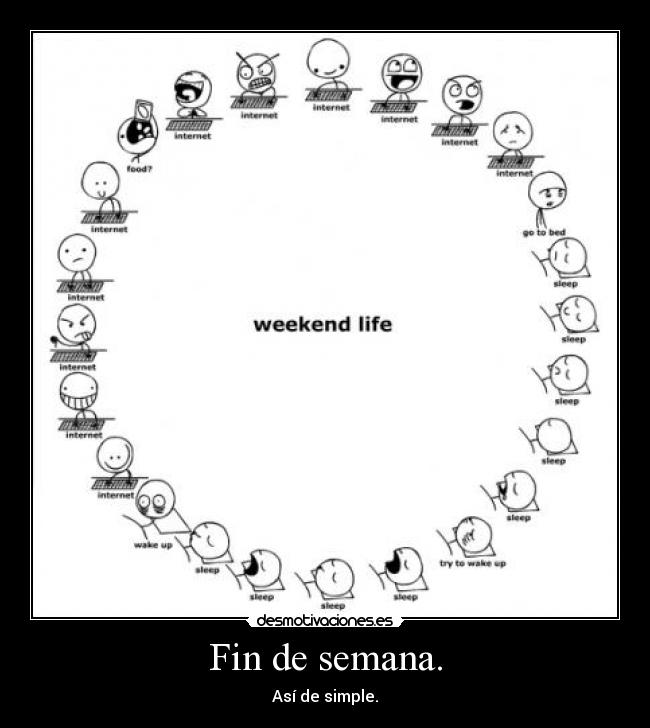 Fin de semana. - Así de simple.