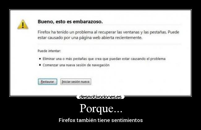 Porque... -